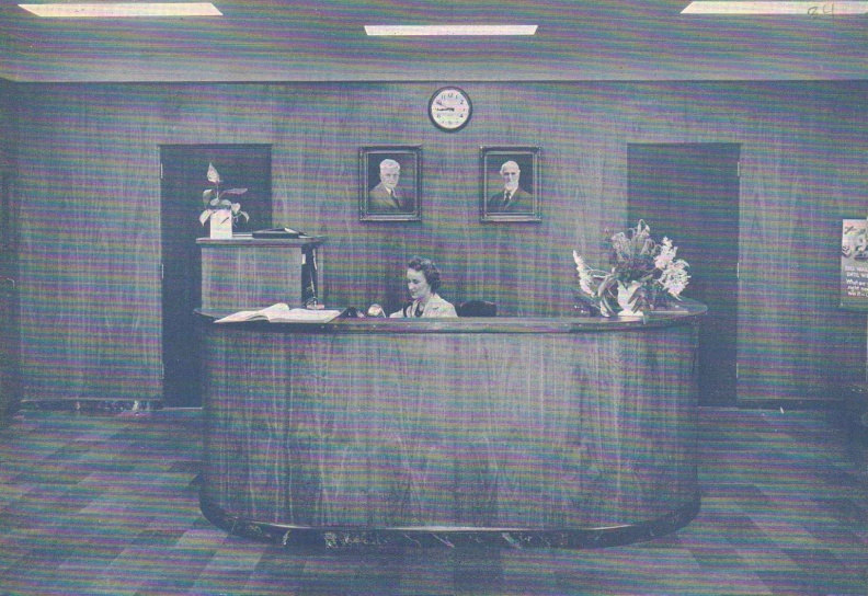 Estelle Milne at her desk in the 1940_s.jpg